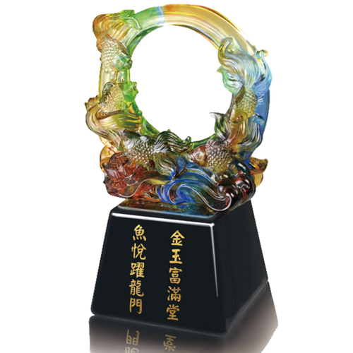 琉璃獎座-F006-01/金玉滿堂
