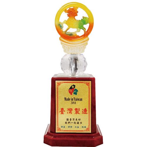 水琉璃獎座-CPL-014/麒麟呈祥