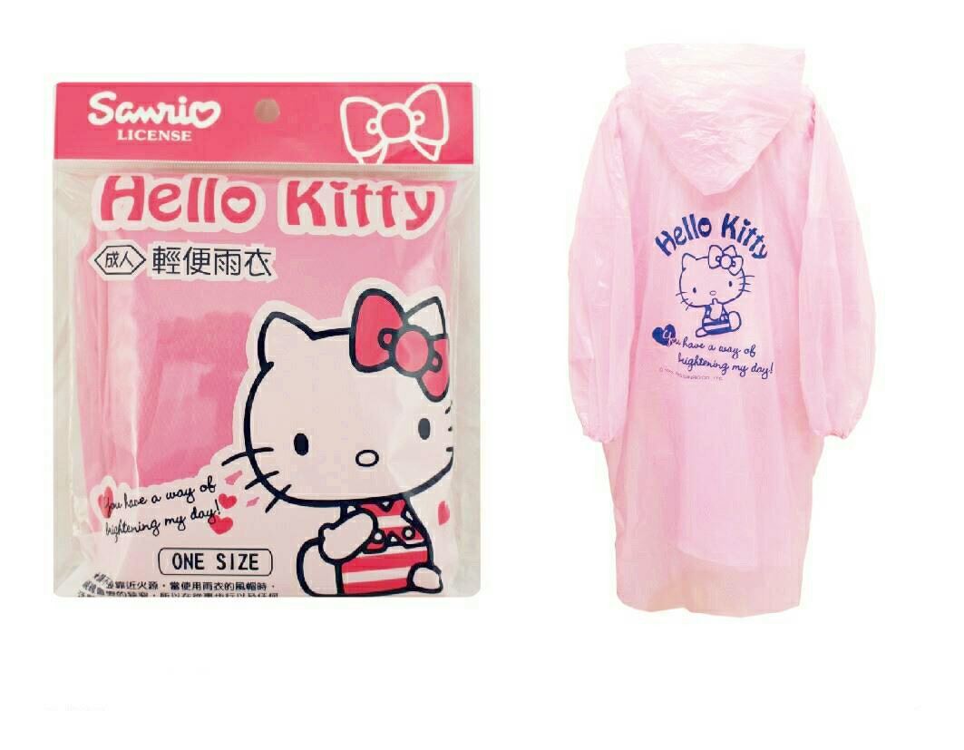 三麗鷗系列  Hello Kitty 凱蒂貓 成人 輕便雨衣  PKT685 - 4710591656857