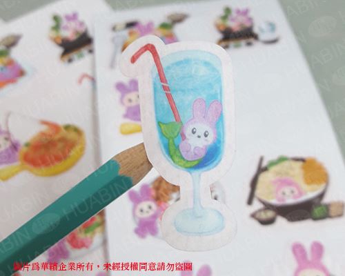 霧面珠光貼紙上霧膜