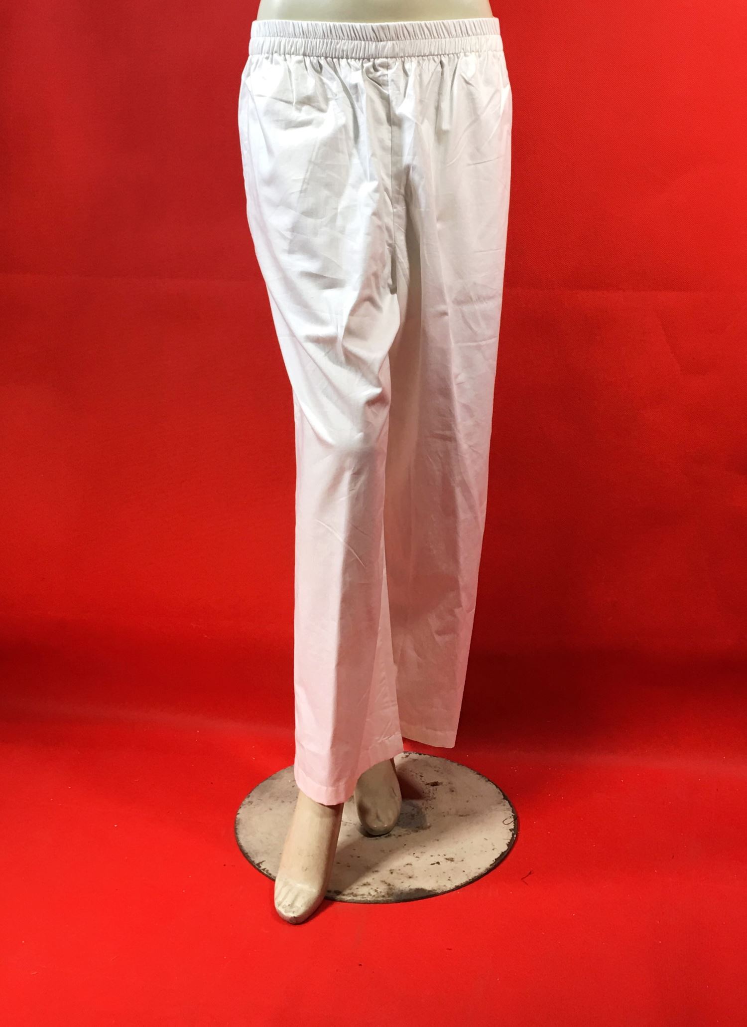 C-12象牙白高級棉麻混紡(平口褲)(台灣製)