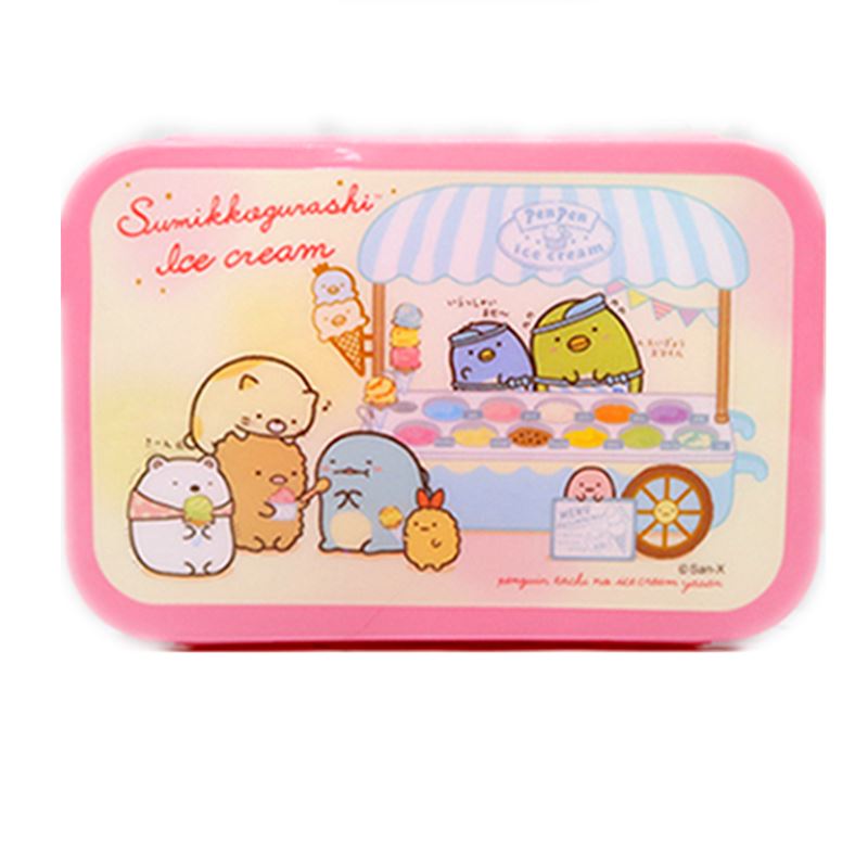 Sumikko Gurashi 角落生物 - 小夥伴   壓扣保鮮盒 (中)  3款  -    粉-食物 . 藍色-吊床  .  粉-冰淇淋 4713077267837