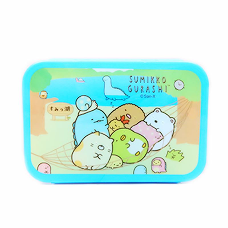 Sumikko Gurashi 角落生物 - 小夥伴   壓扣保鮮盒 (中)  3款  -    粉-食物 . 藍色-吊床  .  粉-冰淇淋 4713077267837