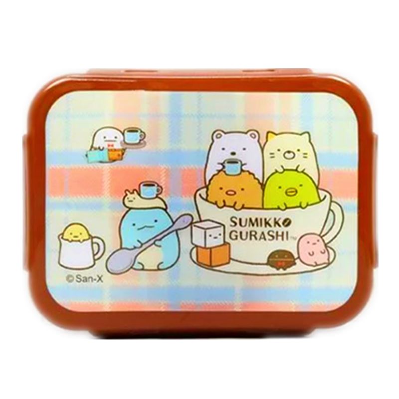 Sumikko Gurashi 角落生物 - 小夥伴  壓扣保鮮盒(小)3款 - 咖啡色-杯子 . 藍色-恐龍  .  粉色-食物 