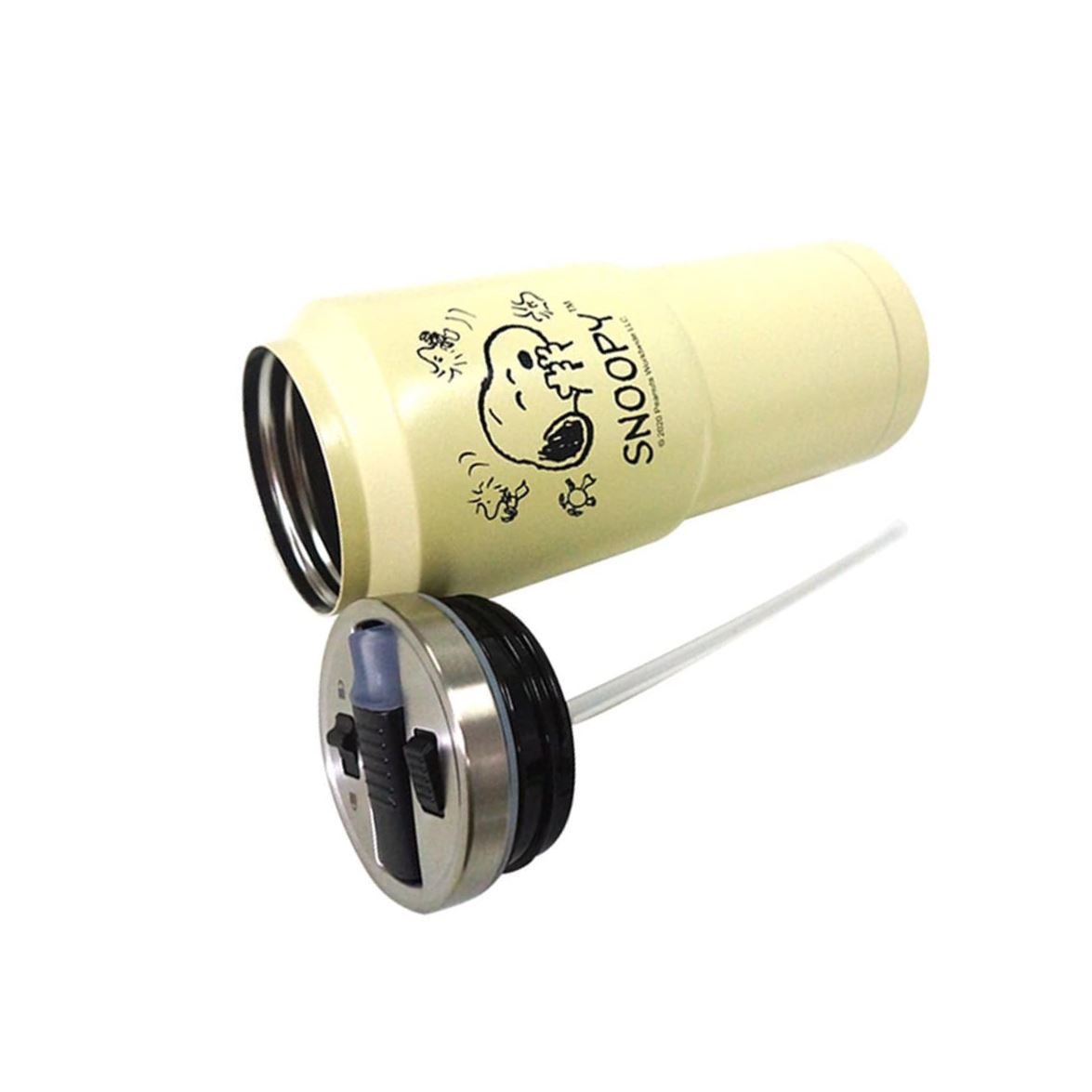 Snoopy 史努比  SP-1308 彈扣不鏽鋼吸管杯    4712977463080