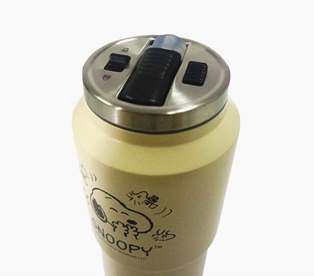 Snoopy 史努比  SP-1308 彈扣不鏽鋼吸管杯    4712977463080