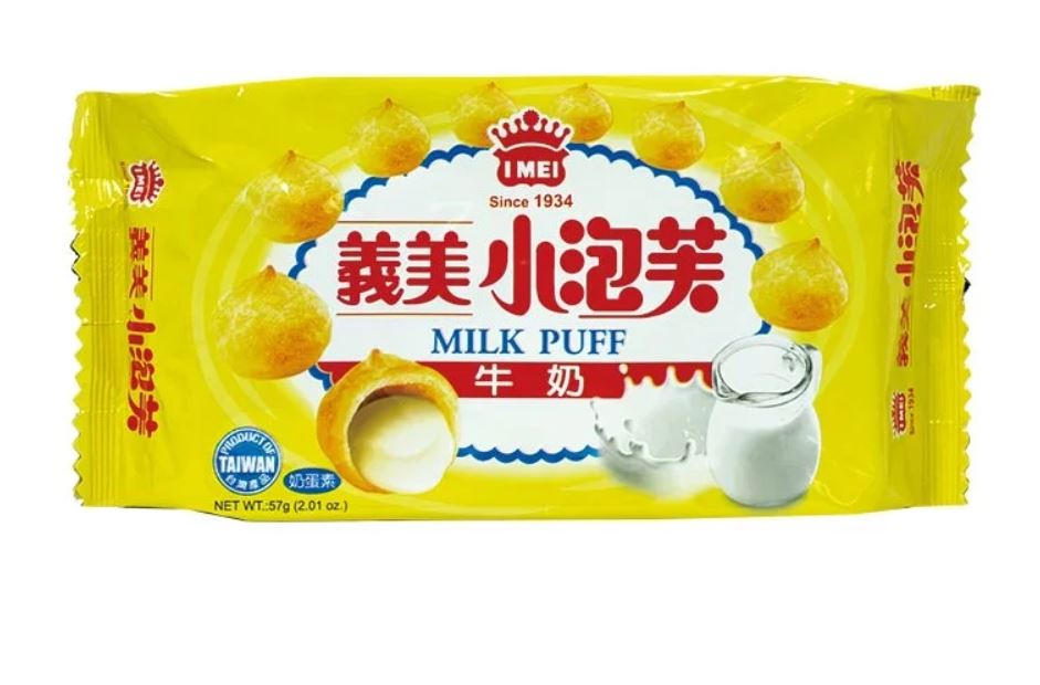 義美小泡芙-牛奶57g