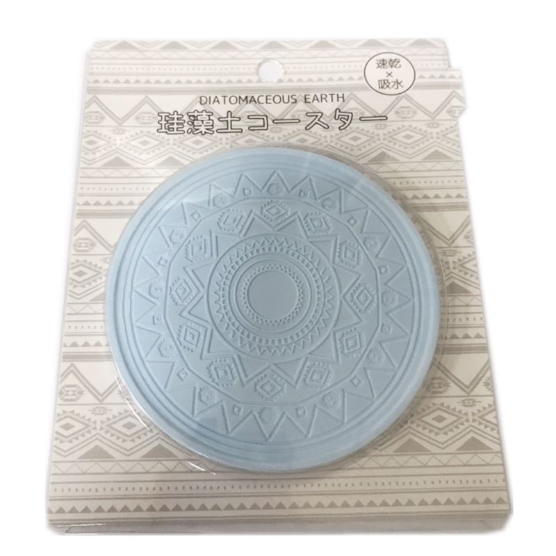 CD/32189 珪藻土杯墊-圓形-3色  4953980321893