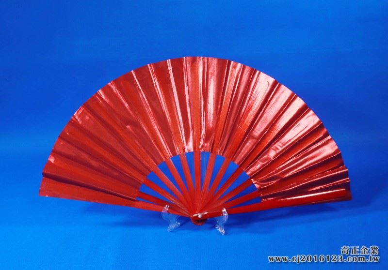 E-20紅蔥扇(紅色-紅骨)(空白)(台灣製)