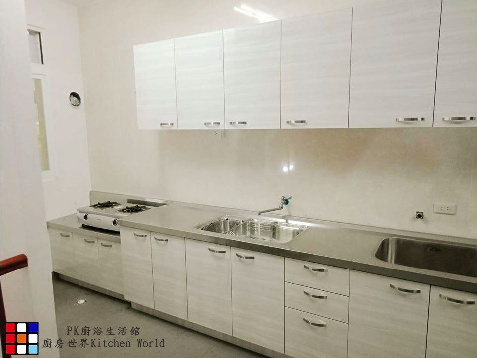 一字型流理台 470公分 美耐門板 電器櫃 搭櫻花牌瓦斯爐  加深大水槽