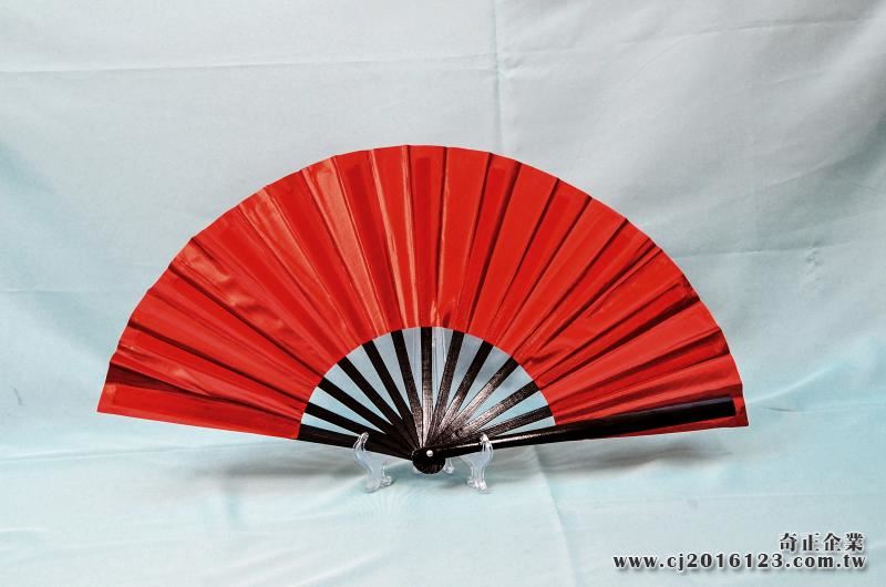 E-21紅蔥扇(紅色-黑骨)(空白)(台灣製)