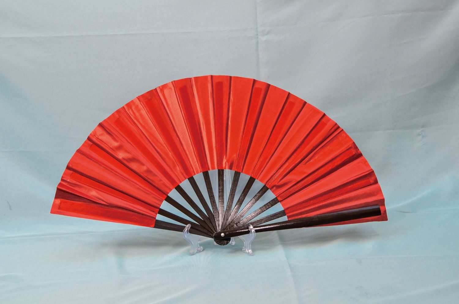 E-21紅蔥扇(紅色-黑骨)(空白)(台灣製)