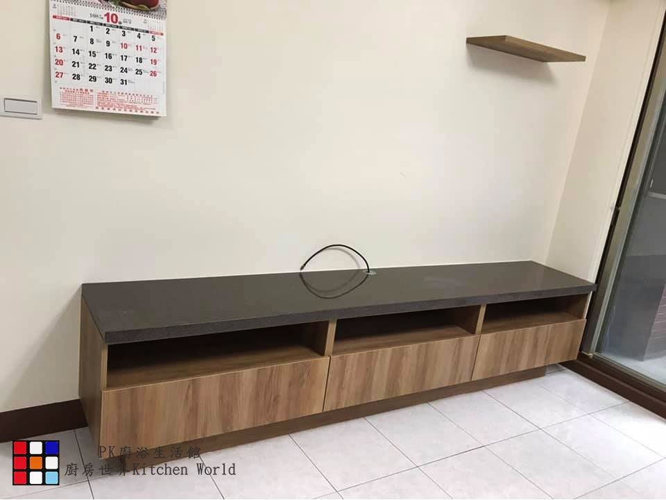 歐化系統廚具 L型流理台 301公分 上下櫥 結晶門板 搭林內牌排油煙機 櫻花牌瓦斯爐