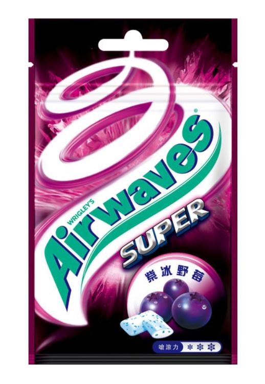 Airwaves極酷嗆涼無糖口香糖-紫冰野莓