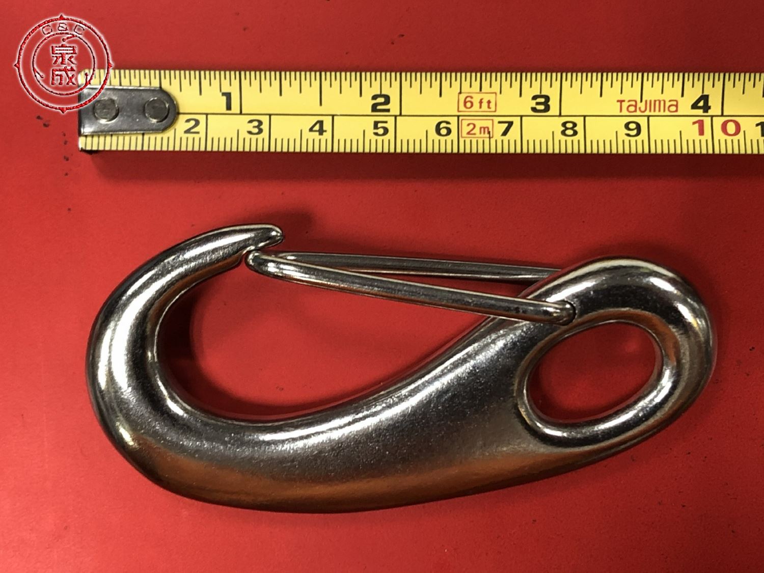 白鐵彈簧安全掛鉤-100mm