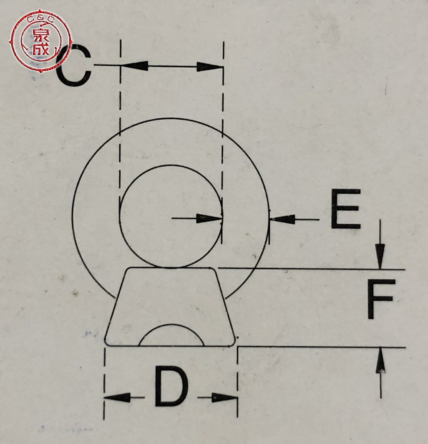 白鐵外牙吊帽-1/4''