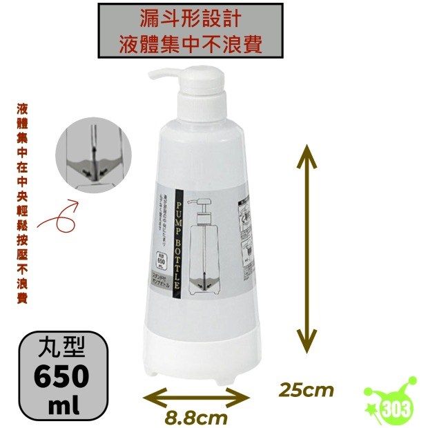 【ECHO】液體壓瓶（丸形）650mL  4991203192189