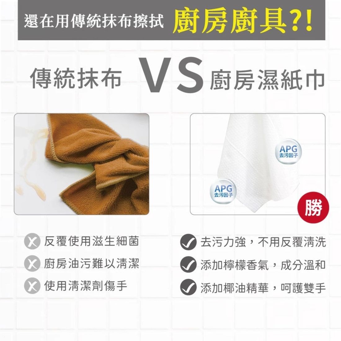 【加大加厚款】廚房濕紙巾 去污濕紙巾 去油污濕巾 油垢清潔劑 除油煙機清潔