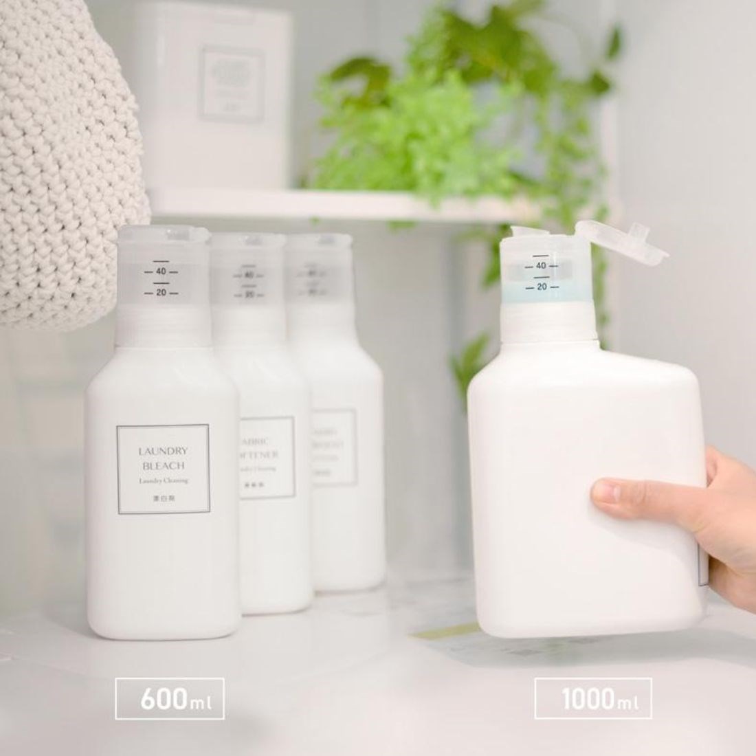 【LEC日本】按壓計量補充瓶 600ml 1000ml