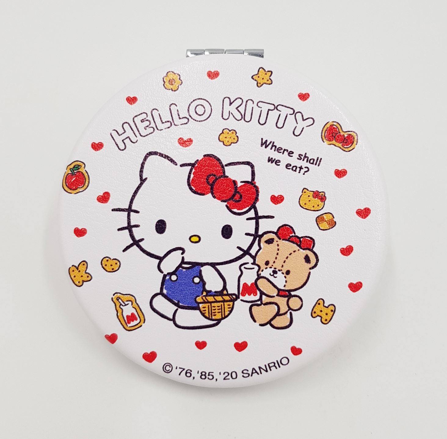 三麗鷗系列 Hello Kitty凱蒂貓. KIKI&LALA雙子星 圓形雙面摺疊鏡 便攜隨身鏡 .美妝鏡 - KT-1629 白 . 粉 .  LTS-1631 粉