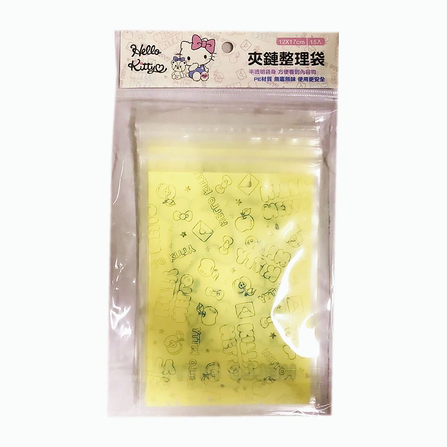 三麗鷗系列 Hello Kitty 凱蒂貓 KT-1608 多功能夾鏈袋-M (15p) 4712977466081