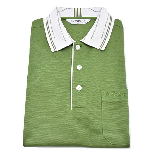 瑞多仕 DB8419 男款THERMOCOOL 男POLO 草綠色/米色芽