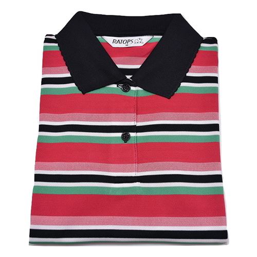 瑞多仕 DB8661 女款COOLMAX 女條紋POLO 淺粉紅色/珍珠粉色/銀灰色/粉緋色