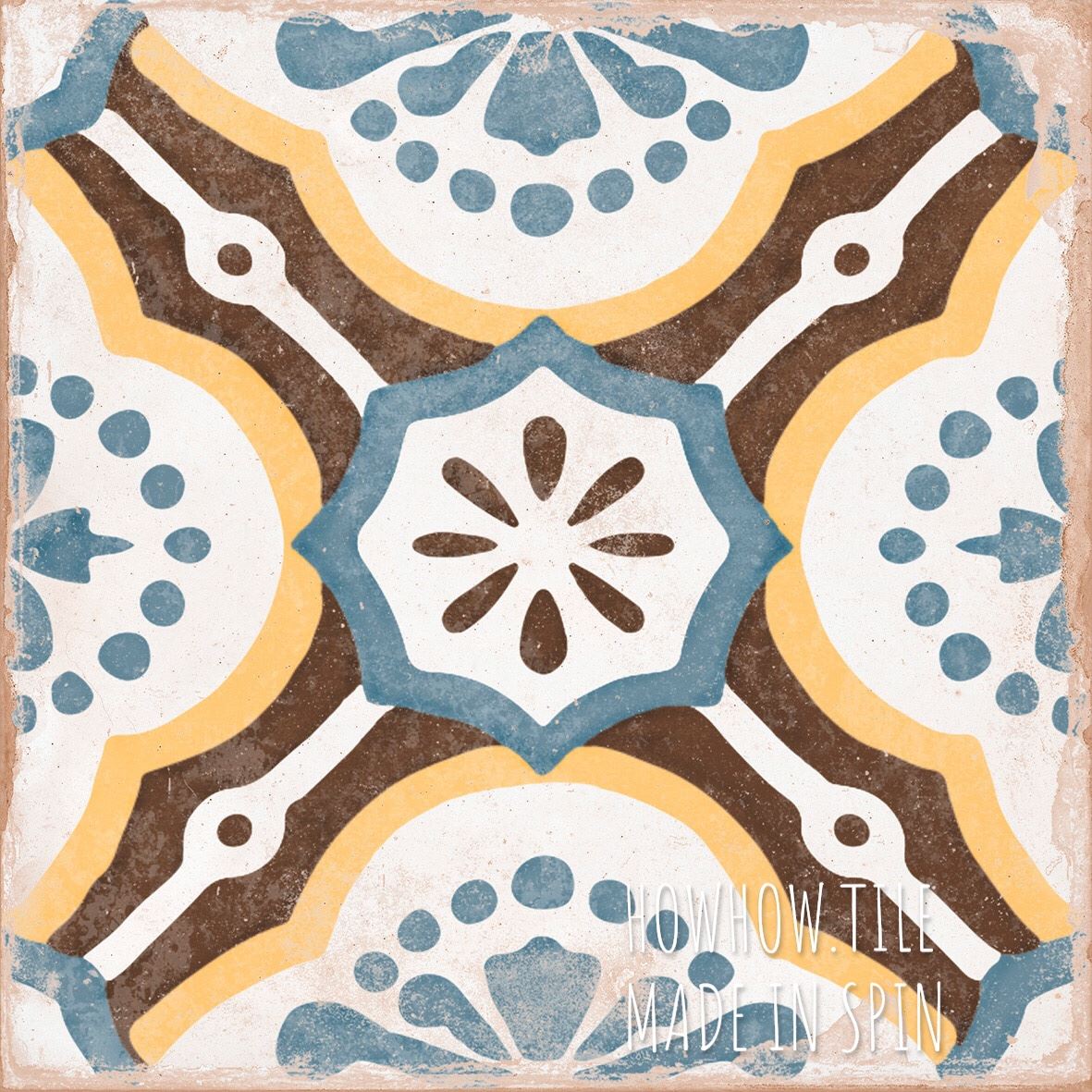 米爾托斯復古素花磚（22*22cm)*GY334