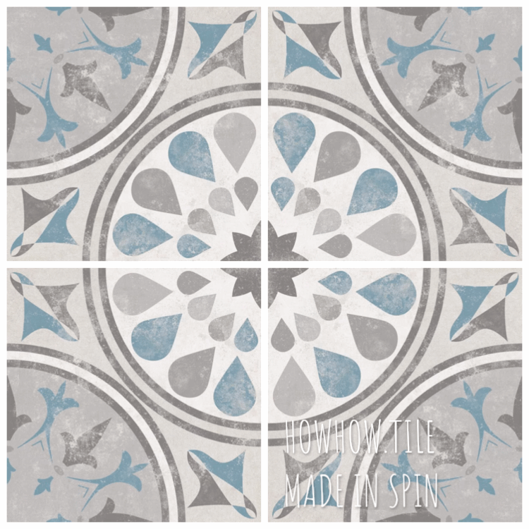 西班牙進口 朵莉素花磚（22*22cm)*GY334