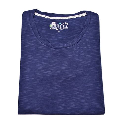 瑞多仕 DB8321 女款竹纖維紗 女摺領小袖 暗藍色