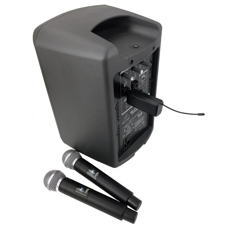 器材出租-BEHRINGER MPA100BT-免插電音箱100瓦/藍牙連接/含MT2無線麥克風2支-日租1800/24h/需自取/多日優惠另洽