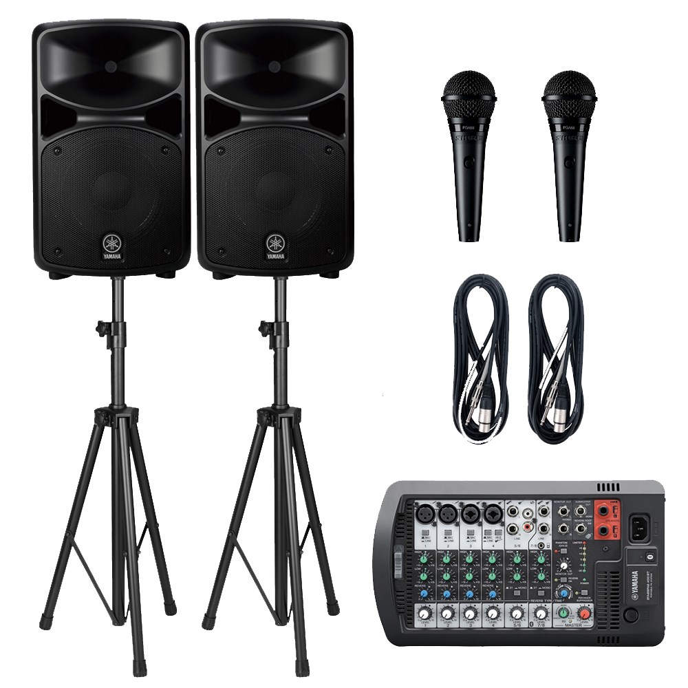 器材出租-YAMAHA STAGE400BT+有線麥克風X2(非販售)-日租2500/24h/需自取/多日優惠另洽