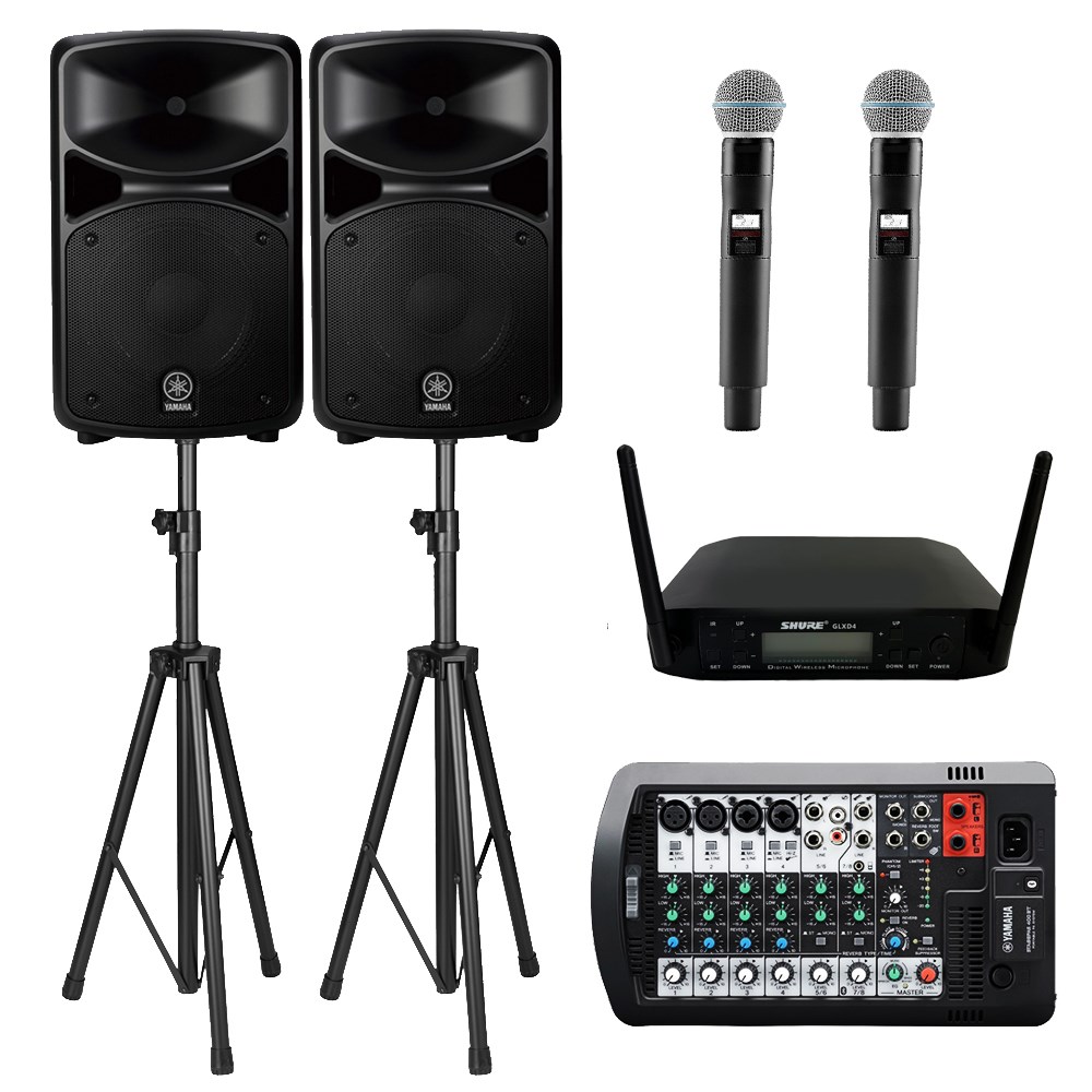 器材出租-YAMAHA STAGE400BT+無線麥克風X2(非販售)-日租3000/24h/需自取/多日優惠另洽