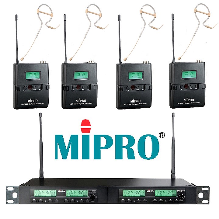器材出租-MIPRO 312B單耳掛無線麥克風出租(非販售)-日租每組$1400/4支/24h /多日優惠另洽
