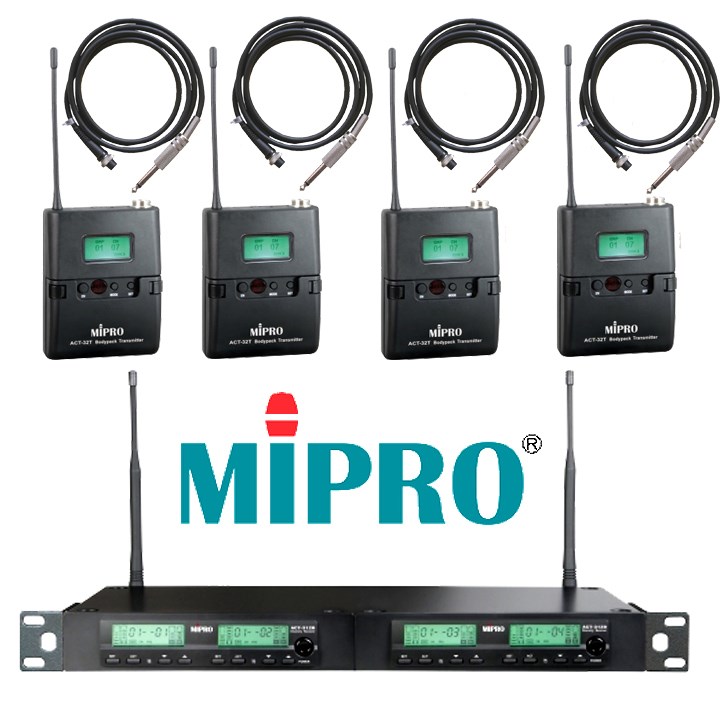 器材出租-MIPRO 312B無線吉他傳輸系統(非販售)-日租每組$2000/4支/24h /多日優惠另洽