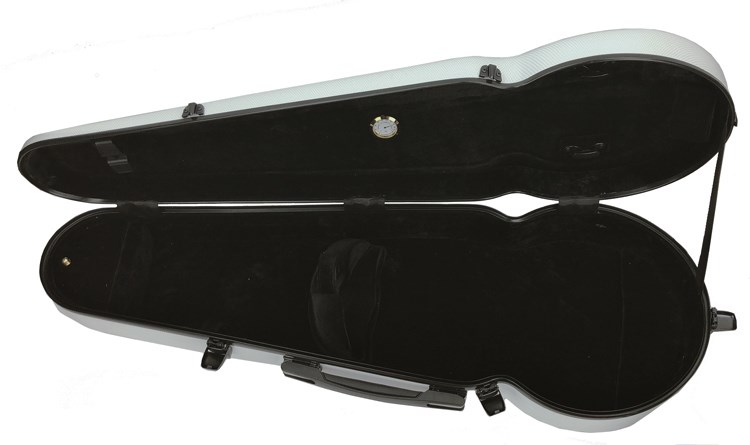 JYC Music JA-150中提琴盒15.5-17吋-白色格點款/具備溼度計/羽量級複合材料