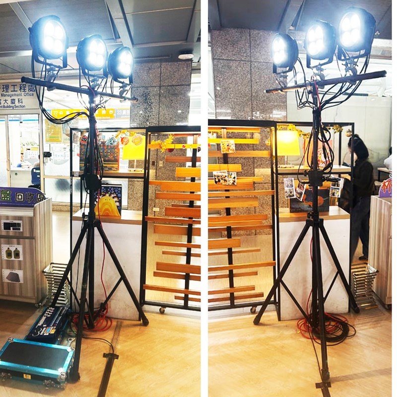 器材出租-LED PAR 面光燈200W/可調整色溫3200K-6500K(非販售)-日租每組6顆+控台+支架$3999/24h /多日優惠另洽
