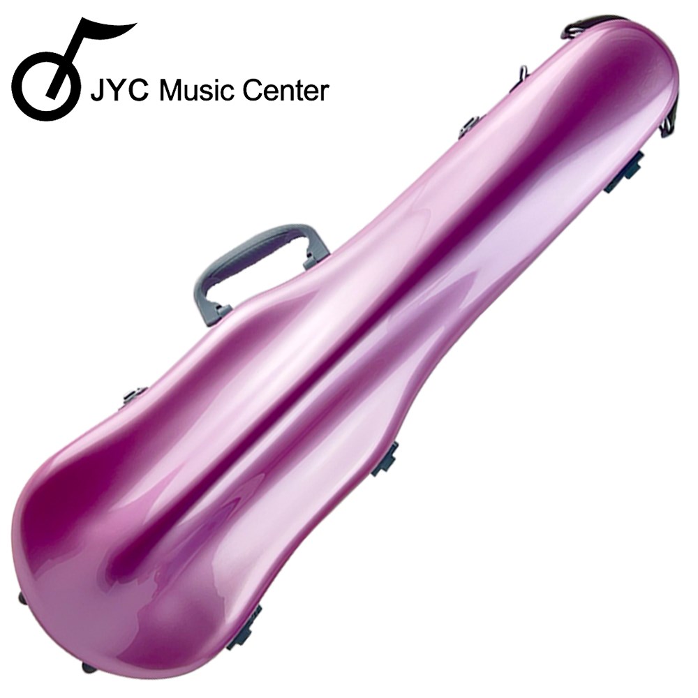 JYC Music PC-01小提琴盒-櫻桃粉/軟墊懸掛系統/可移動式內襯/羽量級1.5公斤/PC複合材料/原廠公司貨