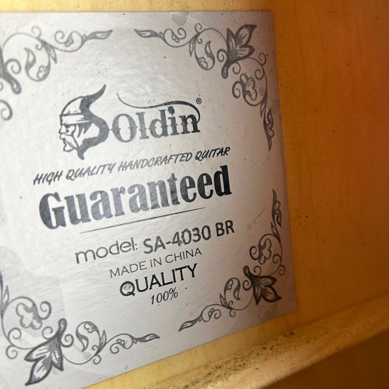 SOLDIN嚴選SA-4030A雲杉刷色入門木吉他-質感咖啡色/加贈五大破千元好禮