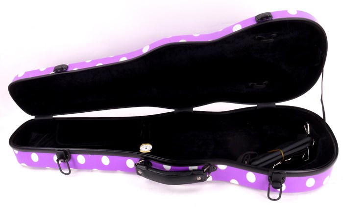 JYC Music JV-1003紫色大白點小提琴三角硬盒~4/4(輕量級複合材料)僅重1.69kg 限量