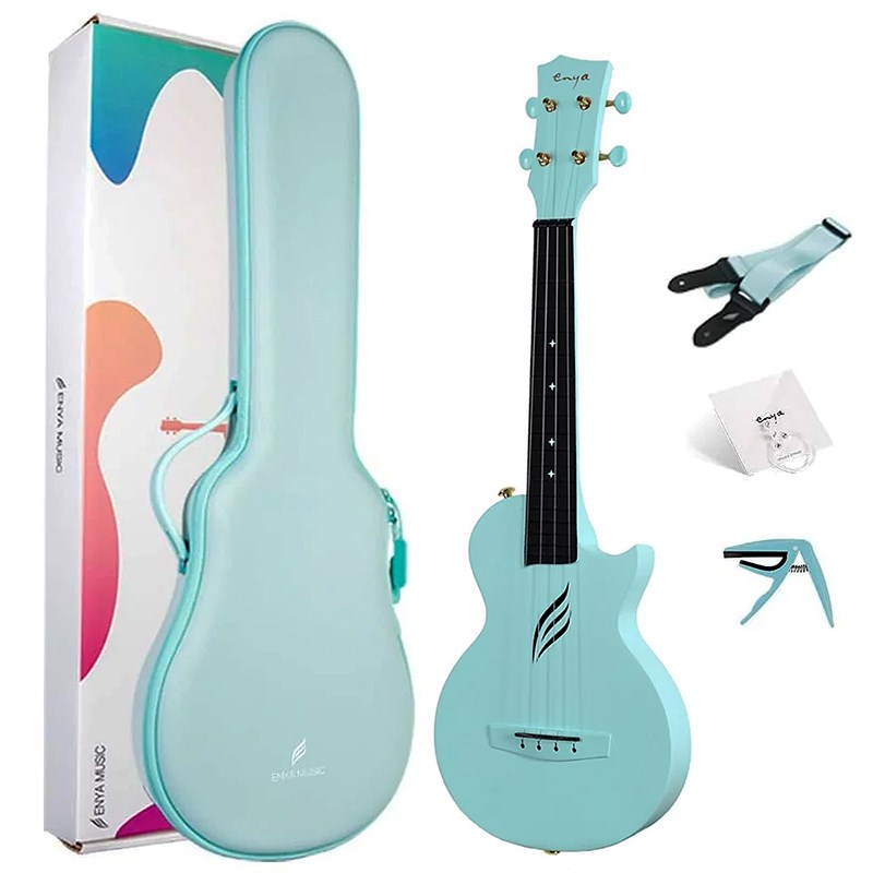Enya Nova U Blue 碳纖維烏克麗麗-23寸初學者UKULELE/基礎款無拾音器/全套精緻配件/原廠公司貨