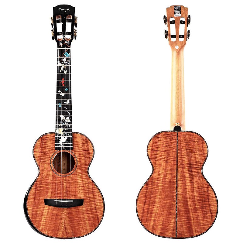 Enya EUT A8 實心夏威夷相思木電烏克麗麗-26吋虎紋全單板UKULELE/造型兩款任選/全套精緻配件/預購