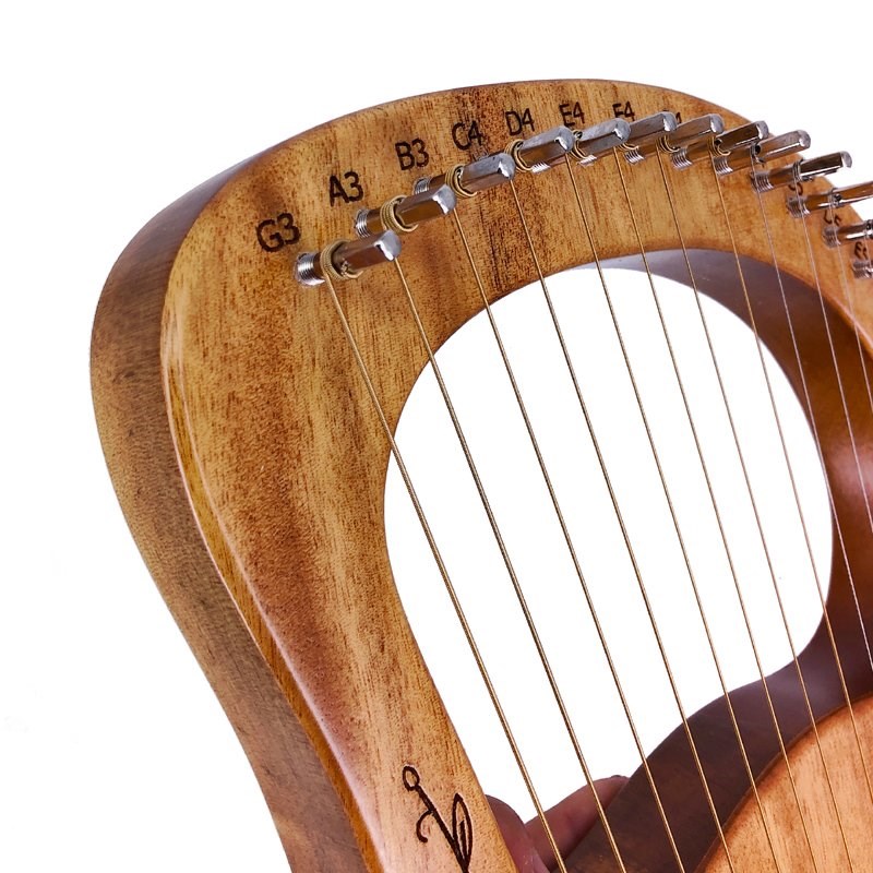JYC Music SC-1手工迷你豎琴-原木色/16弦萊卡琴/全桃花心木/含琴包及調音槌
