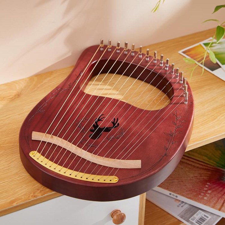 JYC Music SC-1手工迷你豎琴-咖啡色/16弦萊卡琴/全桃花心木/含琴包及調音槌