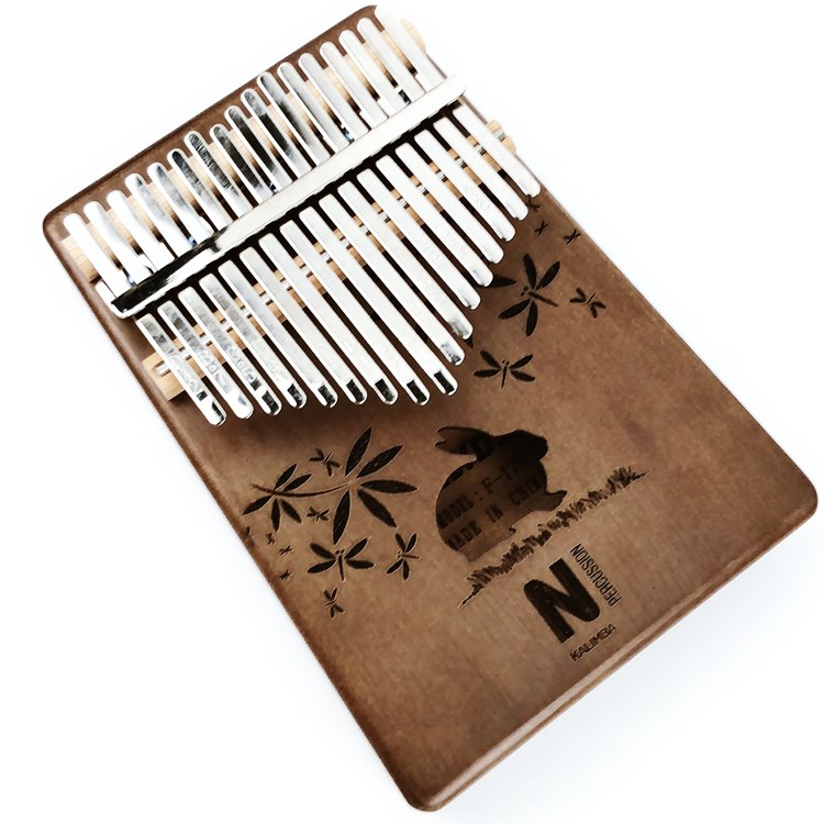 Kalimba F-17K入門嚴選卡林巴-咖啡小兔/17音/附贈調音槌