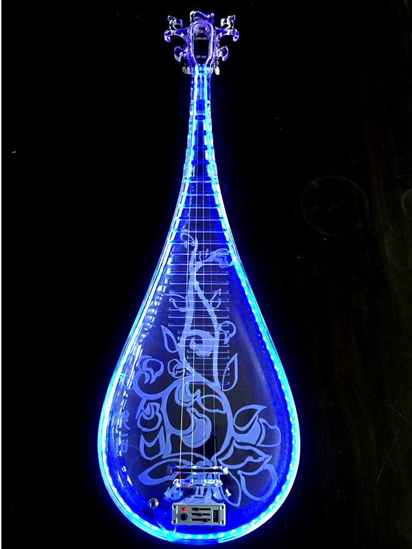 JYC Music最新款 SJ-1E水晶琵琶-職業演出可肩背/具備6.3輸出抗噪低雜訊/高亮度LED光源/三段EQ控制/手工製作/客製款限量預購 