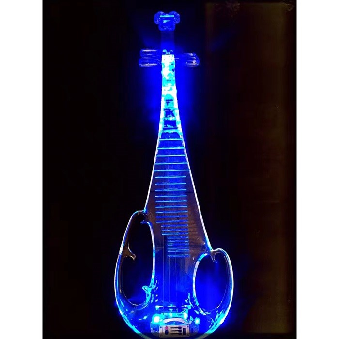 JYC Music最新款 SJ-1E水晶琵琶-職業演出可肩背/具備6.3輸出抗噪低雜訊/高亮度LED光源/三段EQ控制/手工製作/客製款限量預購 -複製