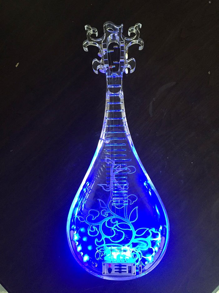 JYC Music最新款TF-1E水晶柳琴-職業演出可肩背/具備6.3輸出抗噪低雜訊/高亮度LED光源/三段EQ控制/手工製作/客製款限量預購 -複製