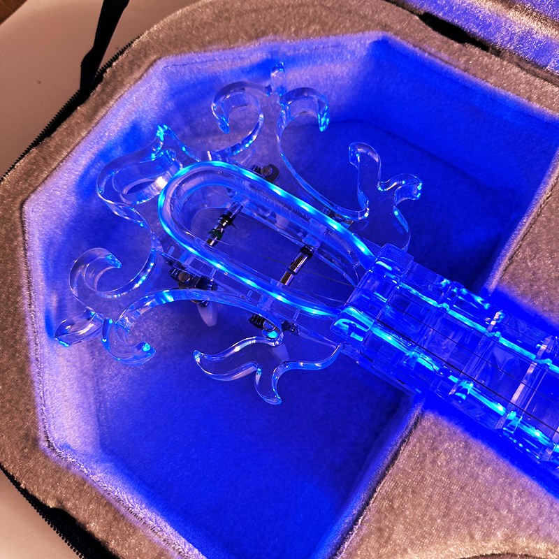 JYC Music最新款TF-1E水晶柳琴-職業演出可肩背/具備6.3輸出抗噪低雜訊/高亮度LED光源/三段EQ控制/手工製作/客製款限量預購 -複製