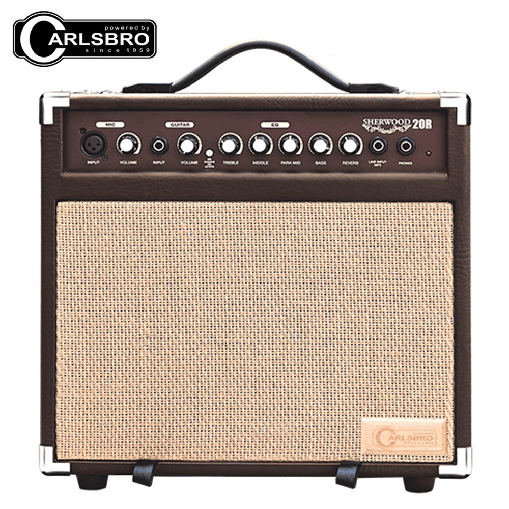 嚴選Carlsbro SHERWOOD-20R 木吉他音箱 - 可同時接麥克風及吉他演出 / 具備多重效果器 / 原廠公司貨